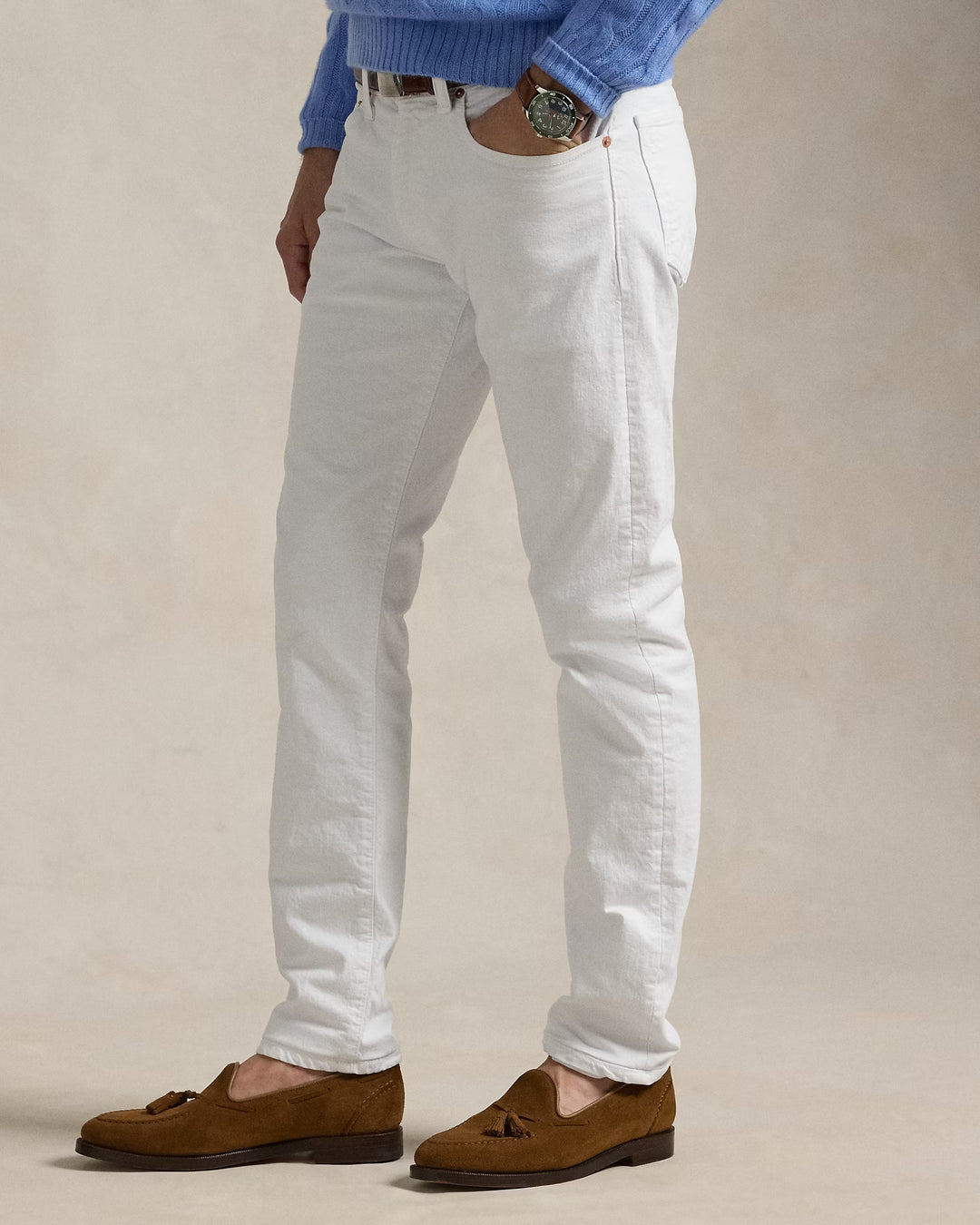 Τζιν Ralph Lauren Sullivan Slim με Polo Pony: Λευκό – εναλλακτική όψη