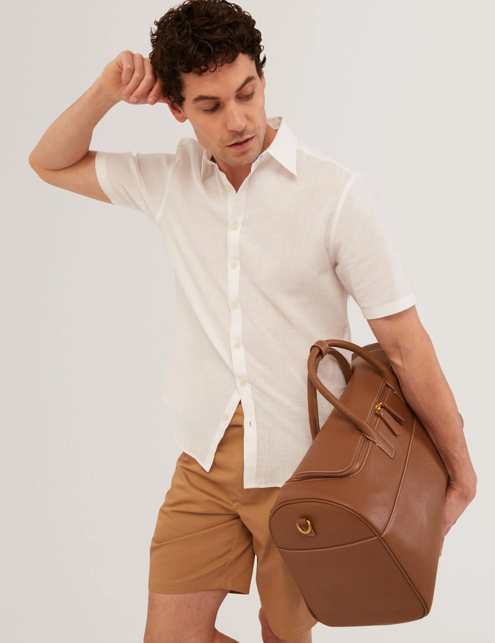 Σορτς Ted Baker Loweton από ελαστικό βαμβακερό ύφασμα με: Μπεζ – εναλλακτική όψη