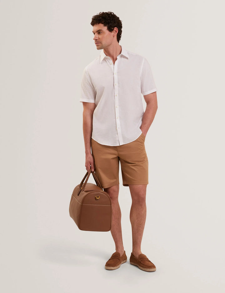 Σορτς Ted Baker Loweton από ελαστικό βαμβακερό ύφασμα με: Μπεζ – εναλλακτική όψη