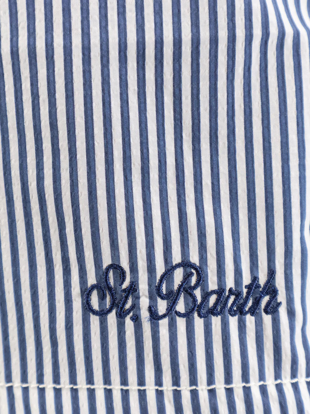 MC2 Saint Barth Patmos Seersucker Swimshorts | Navy/Stripes