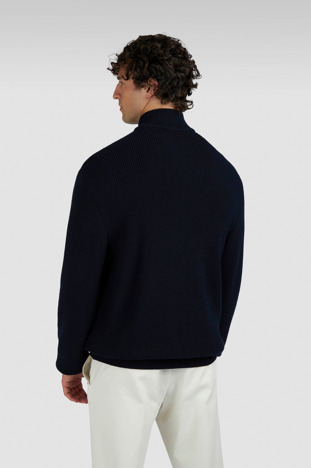 Paul & Shark Tech-Wool Strickjacke mit Reißverschluss: Navy – alternative Ansicht