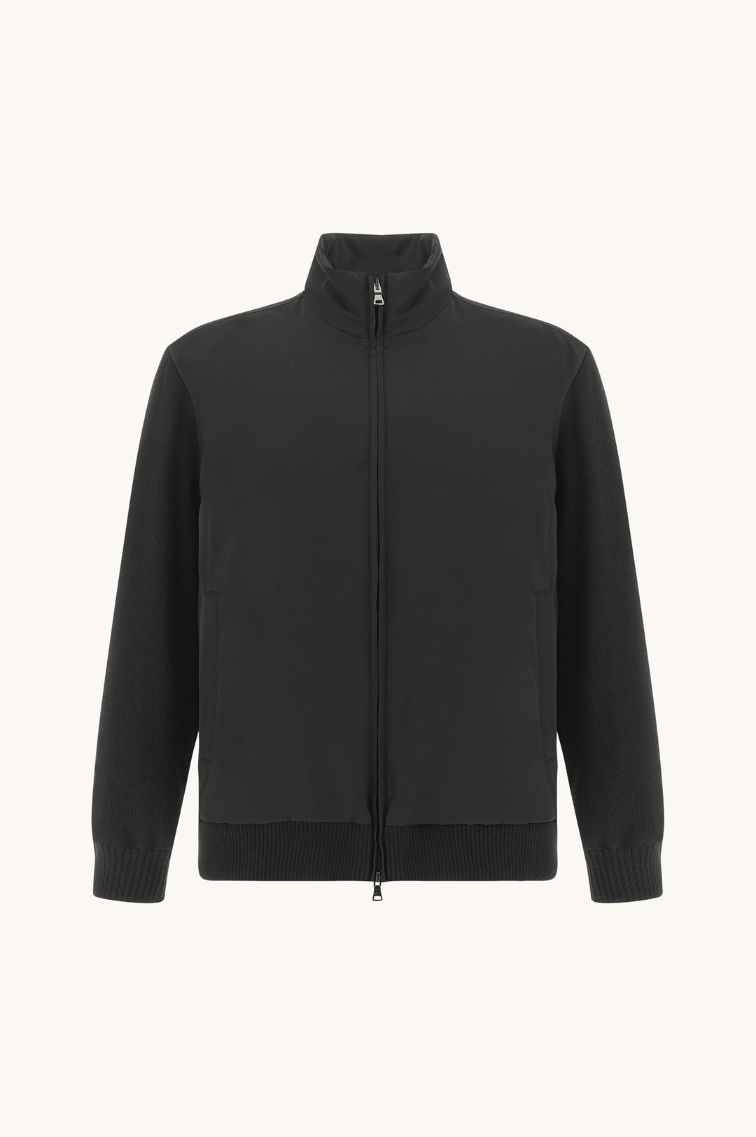Paul &amp; Shark Cardigan ibrido uomo in lana e Typhoon® | Nero – immagine del prodotto 06