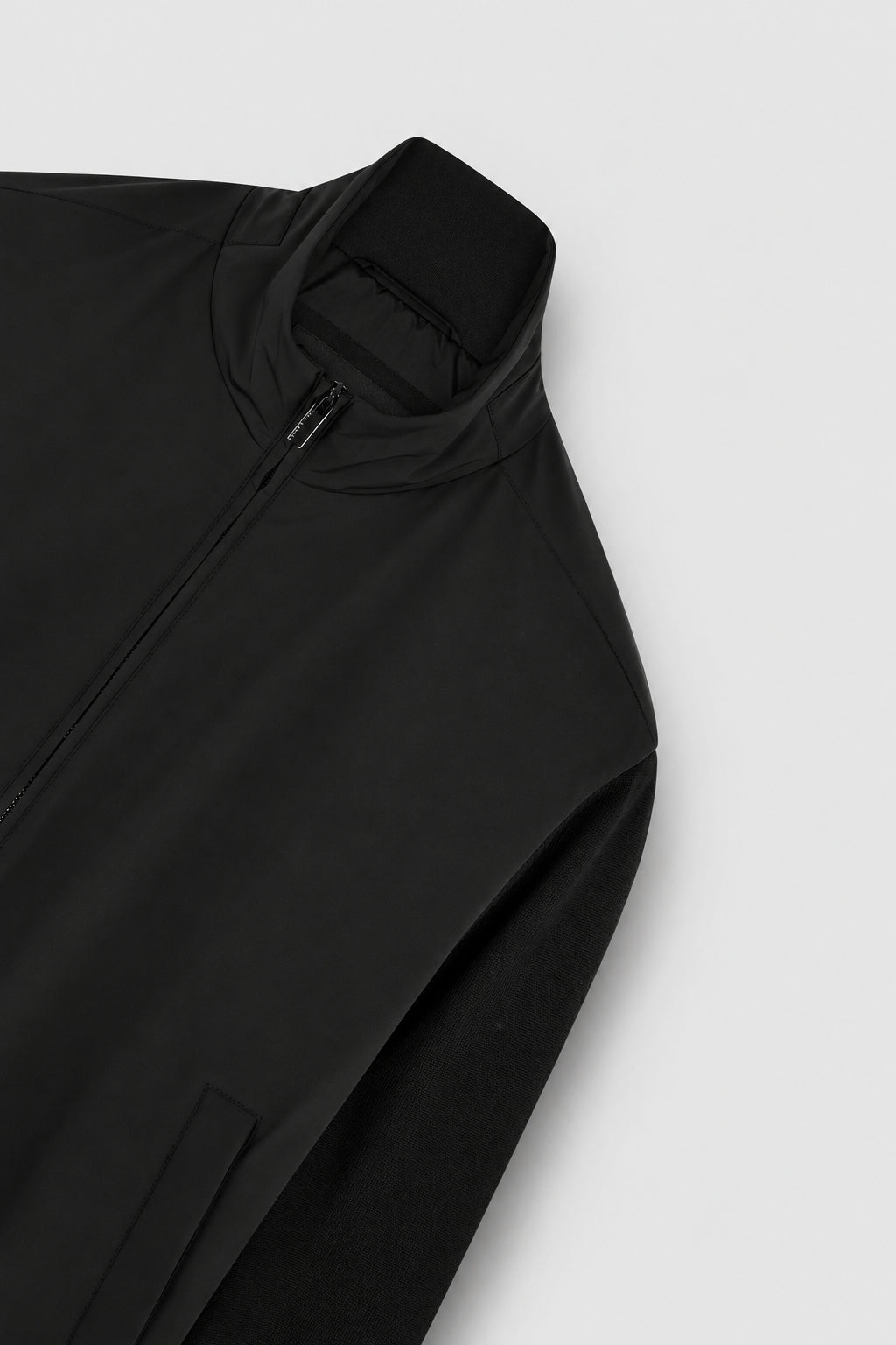 Paul &amp; Shark Cardigan ibrido uomo in lana e Typhoon® | Nero – immagine del prodotto 07