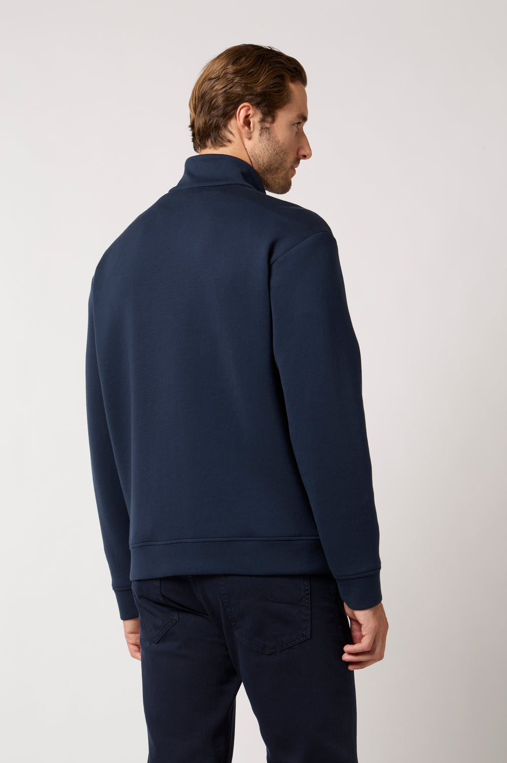 Paul & Shark كارديغان Full Zip من Supima® Cotton Fleece | كحلي – عرض بديل 2