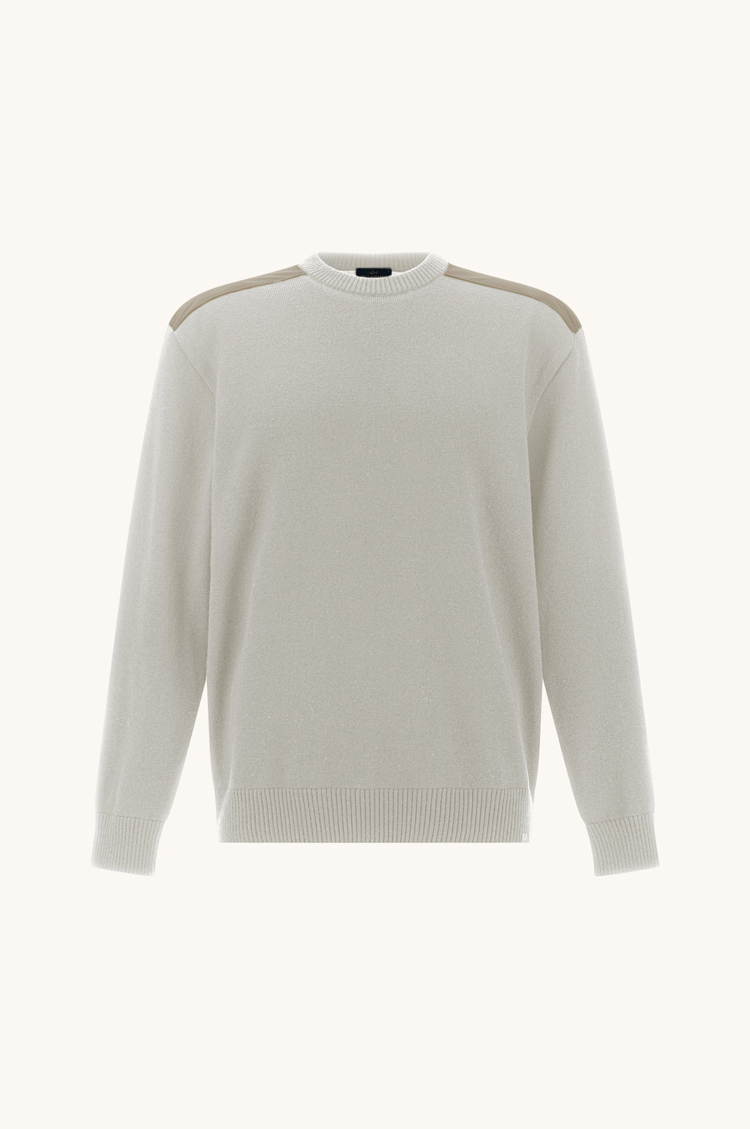 Paul & Shark Soft Cool Touch Woll-Rundhalspullover mit Typhoon®: Creme