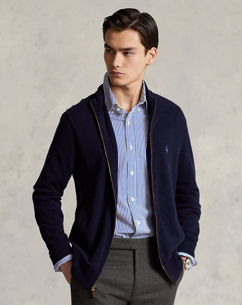 Μάλλινη ζακέτα με φερμουάρ Ralph Lauren | Hunter Navy, όψη 1