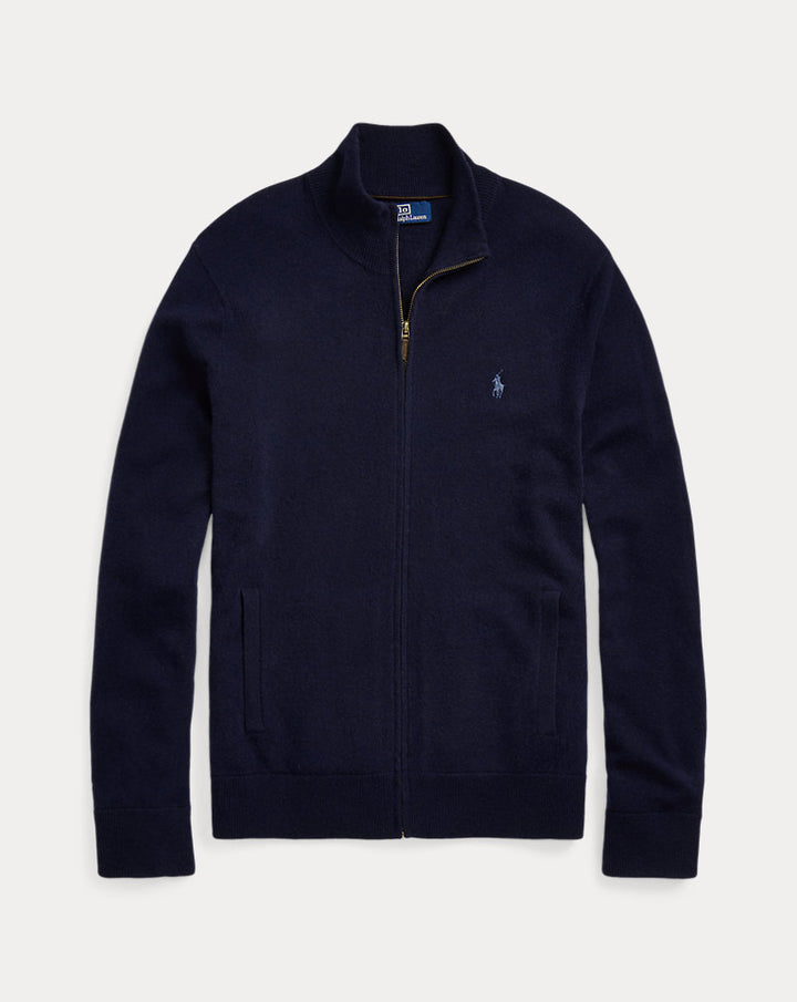 Wollpullover mit durchgehendem Reißverschluss Ralph Lauren | Hunter Navy, Ansicht 1