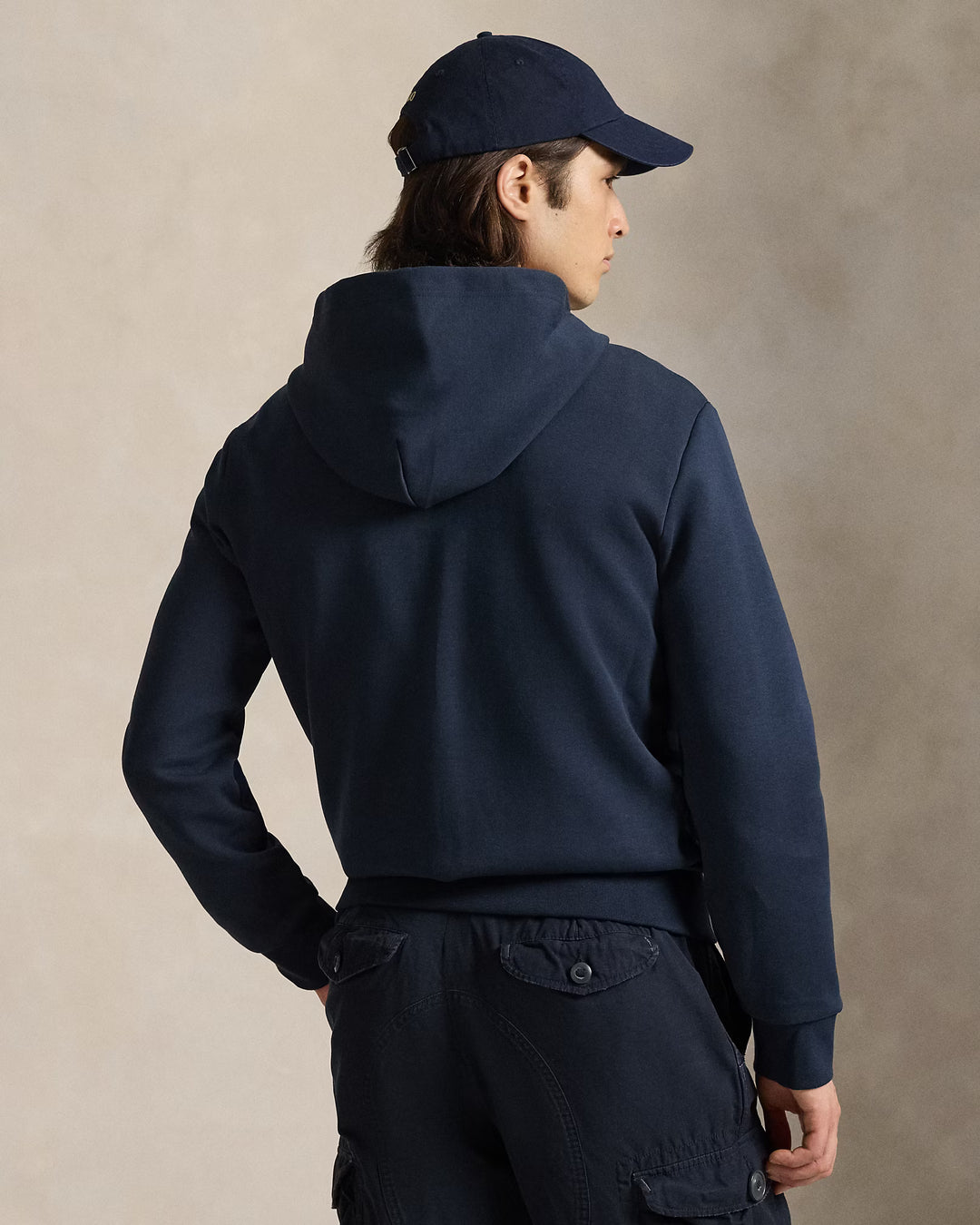 Ralph Lauren Sweat à capuche zippé en double maille | Bleu marine Aviator – vue du produit 02