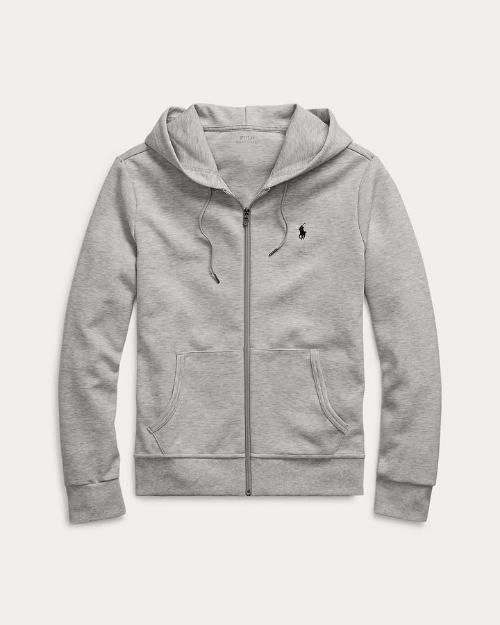 Ralph Lauren Double-Knit Full-Zip Hoodie in Grey – product view 03