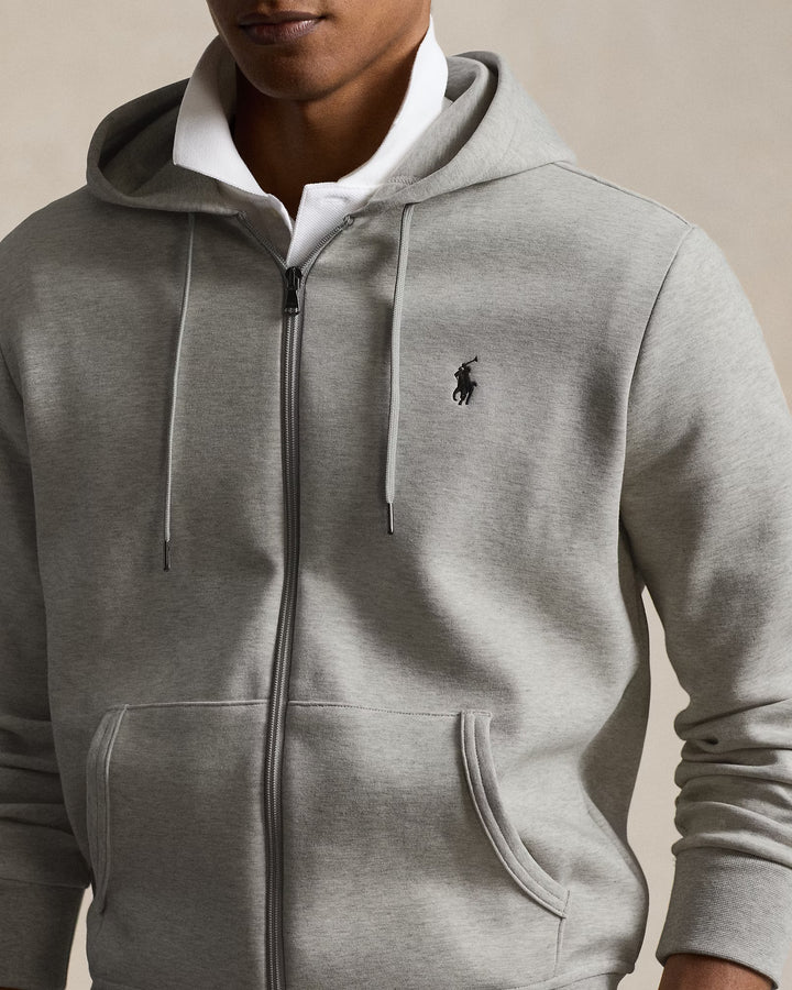 Ralph Lauren Double-Knit Full-Zip Hoodie in Grey – product view 04