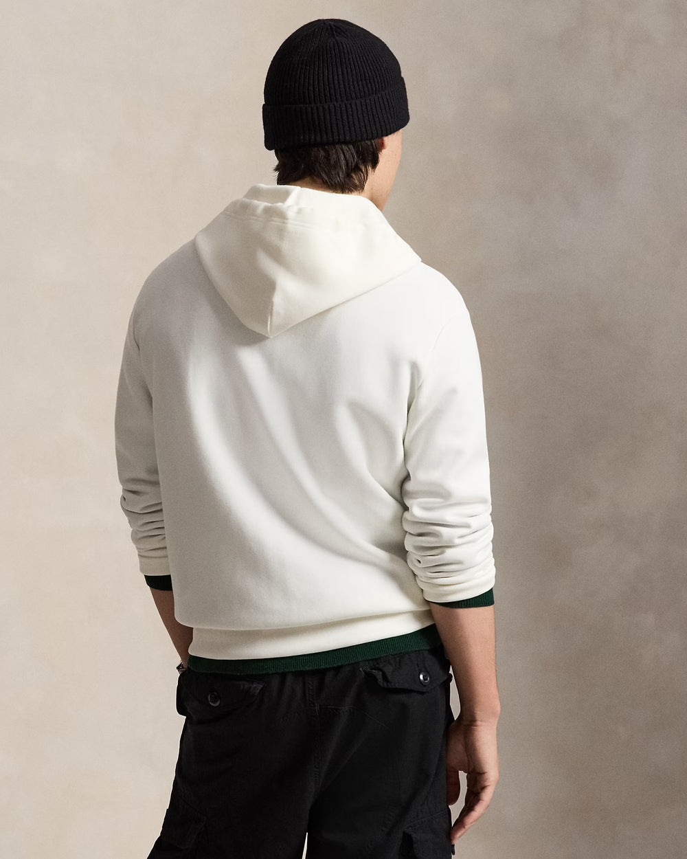 Ralph Lauren Sweat à capuche zippé en double maille | Blanc – vue du produit 02