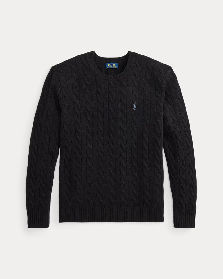 Ralph Lauren Pull torsadé en laine et cachemire | Noir – vue du produit 04