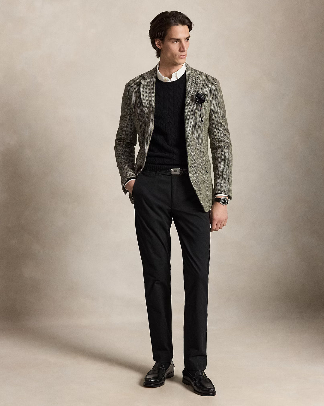 Ralph Lauren Pull torsadé en laine et cachemire | Noir – vue du produit 06