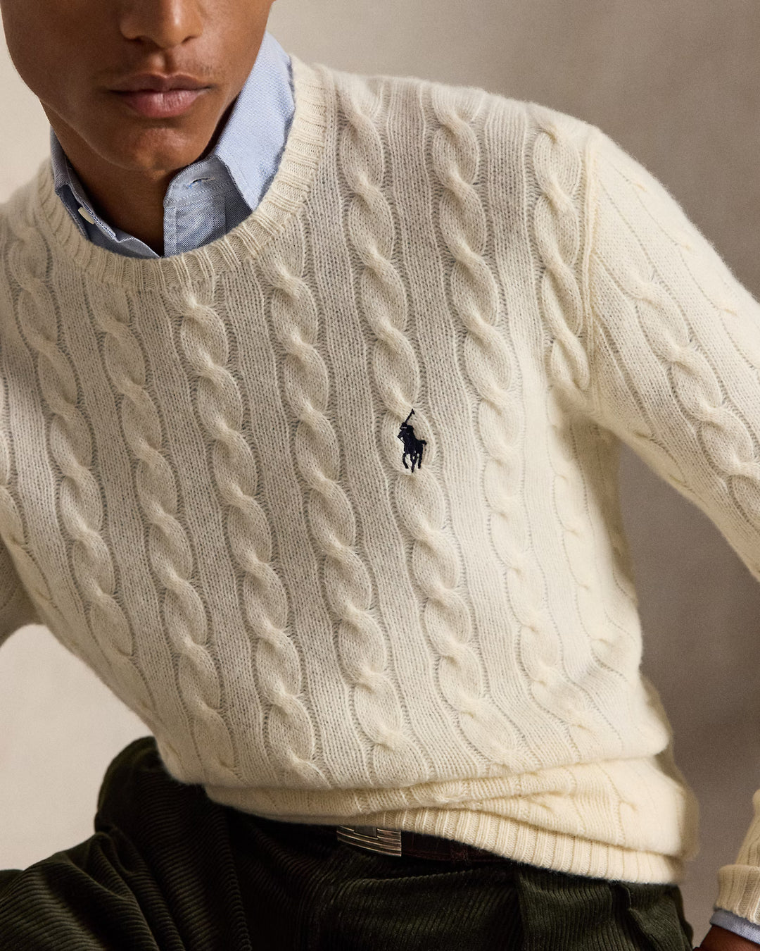Ralph Lauren Cable-Knit Wool-Cashmere Jumper in Cream – product view 03