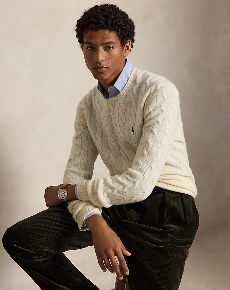 Ralph Lauren Cable-Knit Wool-Cashmere Jumper in Cream – product view 05