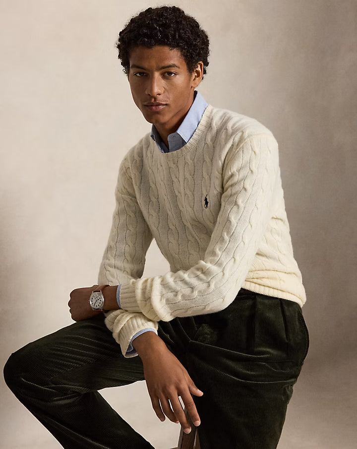 Ralph Lauren Cable-Knit Wool-Cashmere Jumper in Cream – product view 05