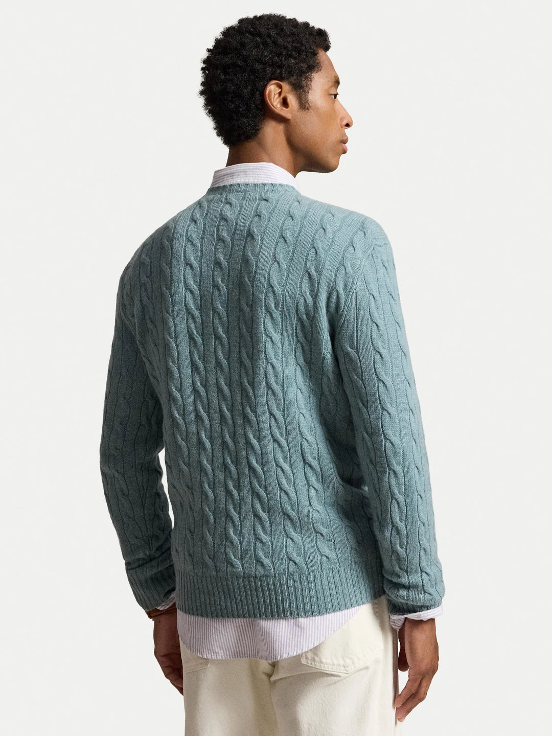 Ralph Lauren Cable-Knit Wool-Cashmere Jumper in Turquoise – product view 02