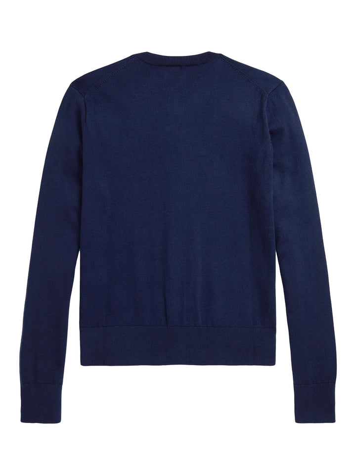 Ralph Lauren Slim Fit Baumwollmix Strickjacke: Bright Navy – alternative Ansicht