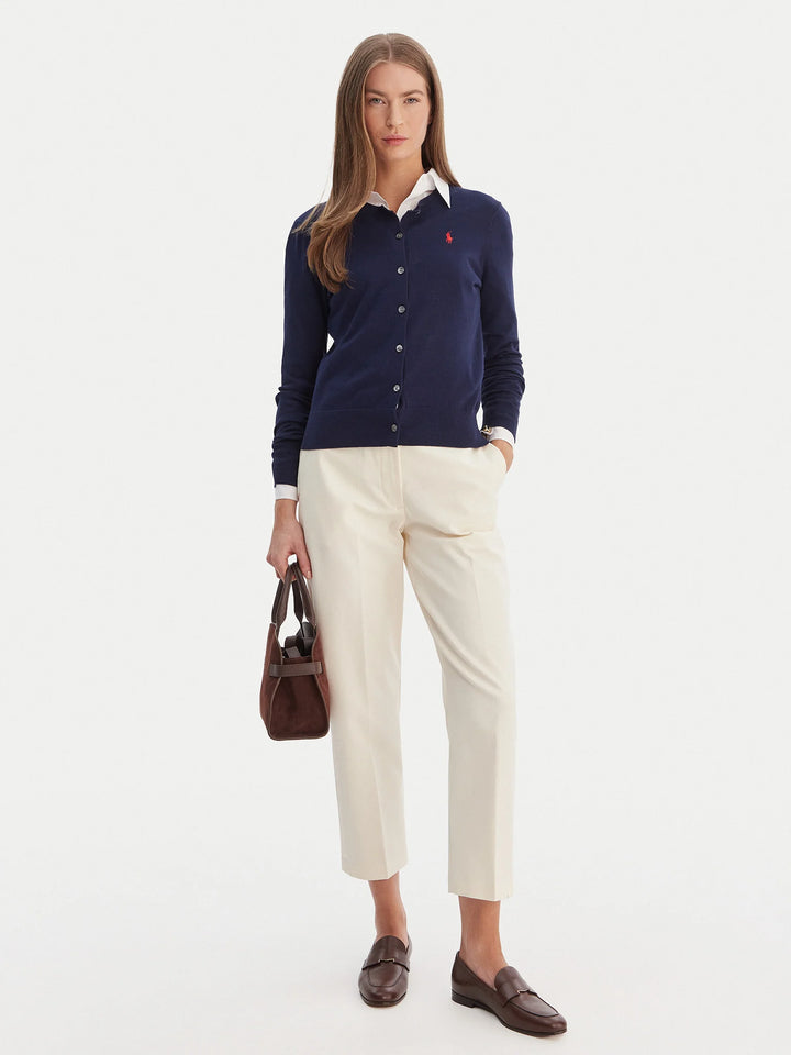Ralph Lauren Slim Fit Baumwollmix Strickjacke: Bright Navy – alternative Ansicht