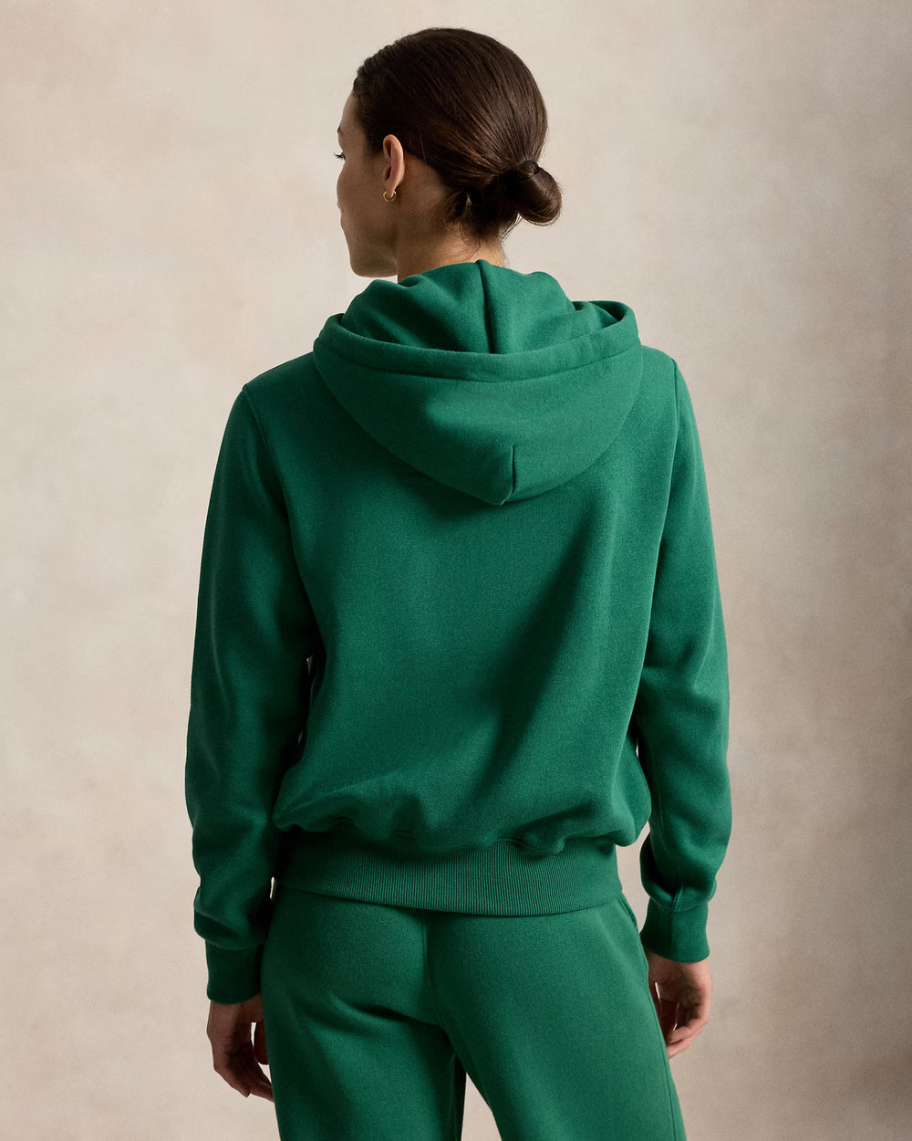 Ralph Lauren Felpa donna con cappuccio e zip integrale | Verde Bush – immagine del prodotto 02