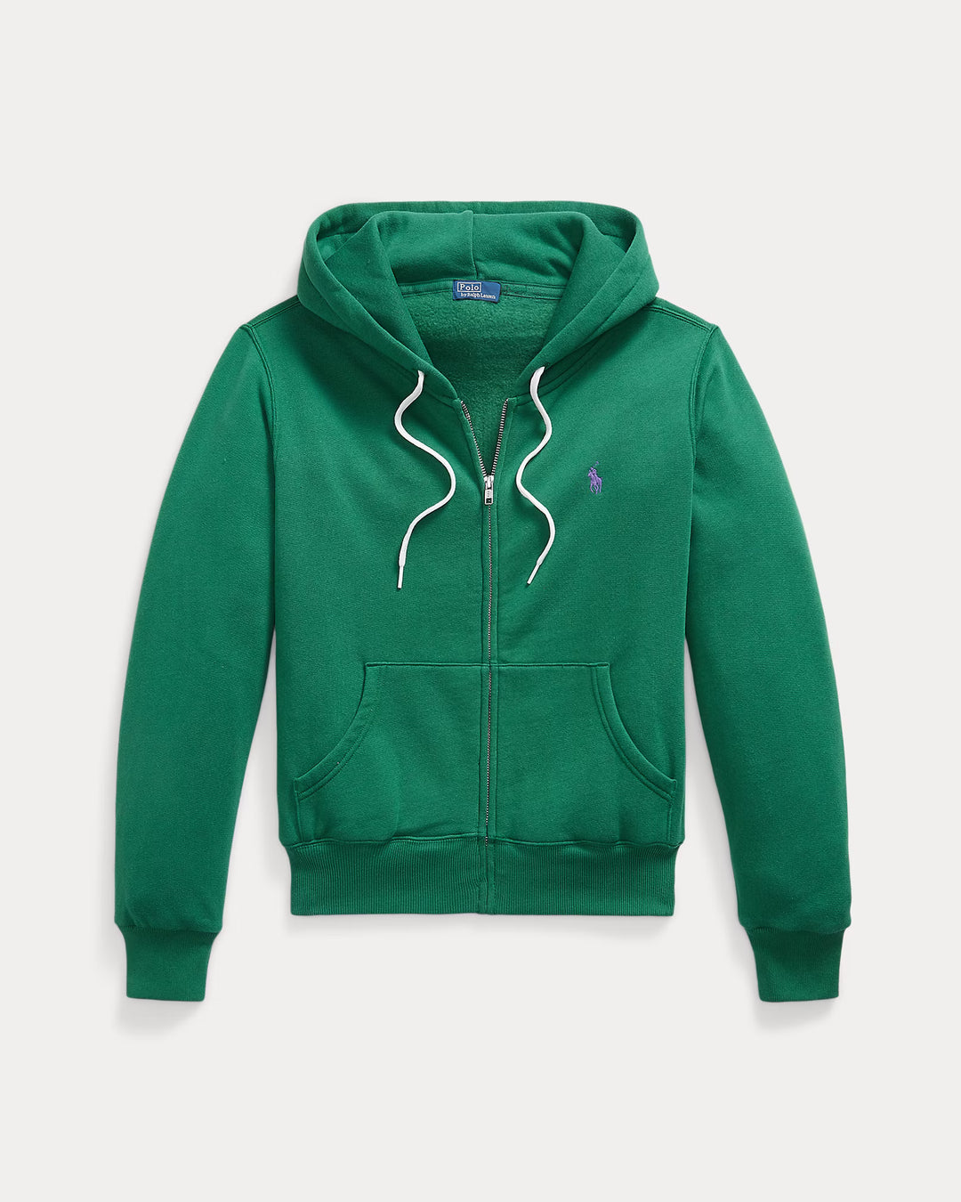 Ralph Lauren Felpa donna con cappuccio e zip integrale | Verde Bush – immagine del prodotto 03