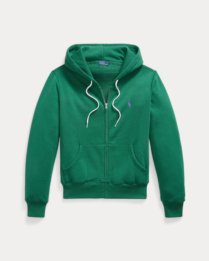 Ralph Lauren Felpa donna con cappuccio e zip integrale | Verde Bush – immagine del prodotto 03