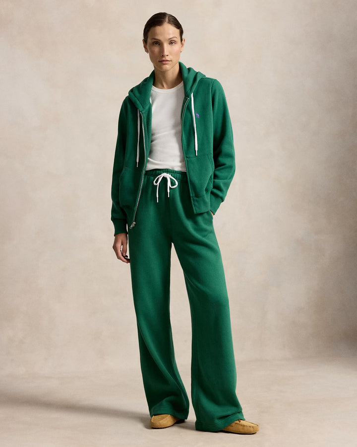 Ralph Lauren Felpa donna con cappuccio e zip integrale | Verde Bush – immagine del prodotto 04