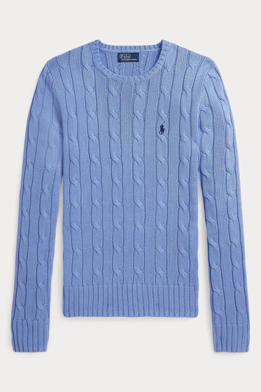 Ralph Lauren كنزة صوف وكشمير محبوكة بضفائر: Litchfield Blue – عرض بديل