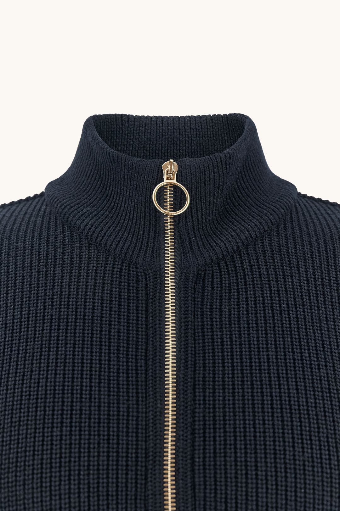 Paul &amp; Shark Tech Wool 拉链开衫，海军蓝 – 细节图