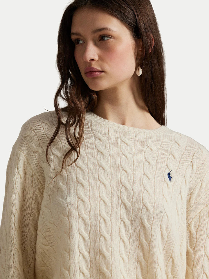 Ralph Lauren Pull Laine-Cachemire: Crème – autre vue