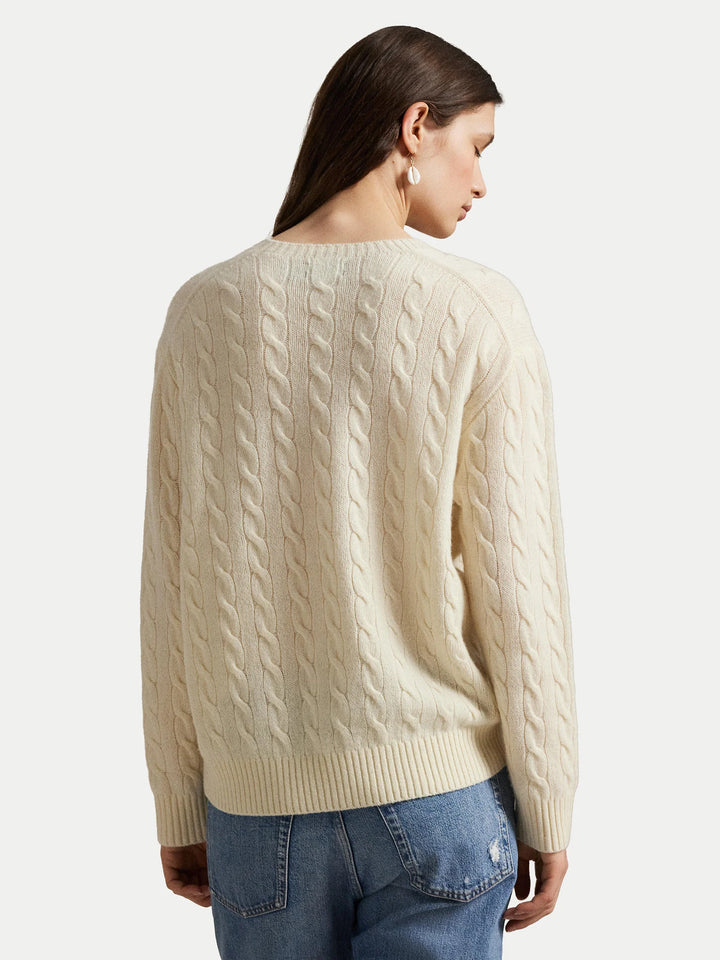 Ralph Lauren Pull Laine-Cachemire: Crème – autre vue