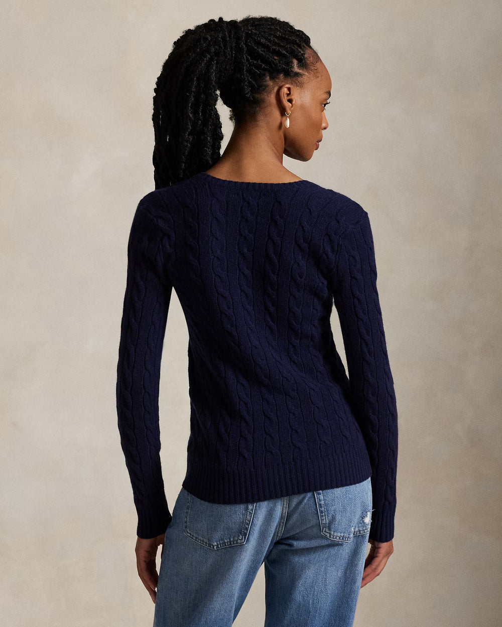 Ralph Lauren Woll-Kaschmir V-Pullover: Hunter Navy – alternative Ansicht
