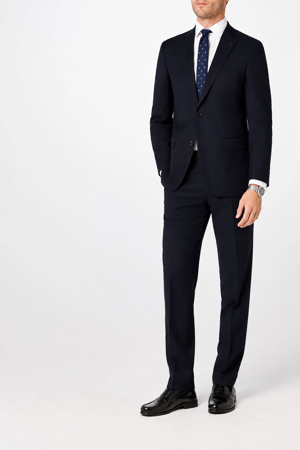 Americana de lana para hombre Roy Robson Regular Fit azul marino – vista adicional 3