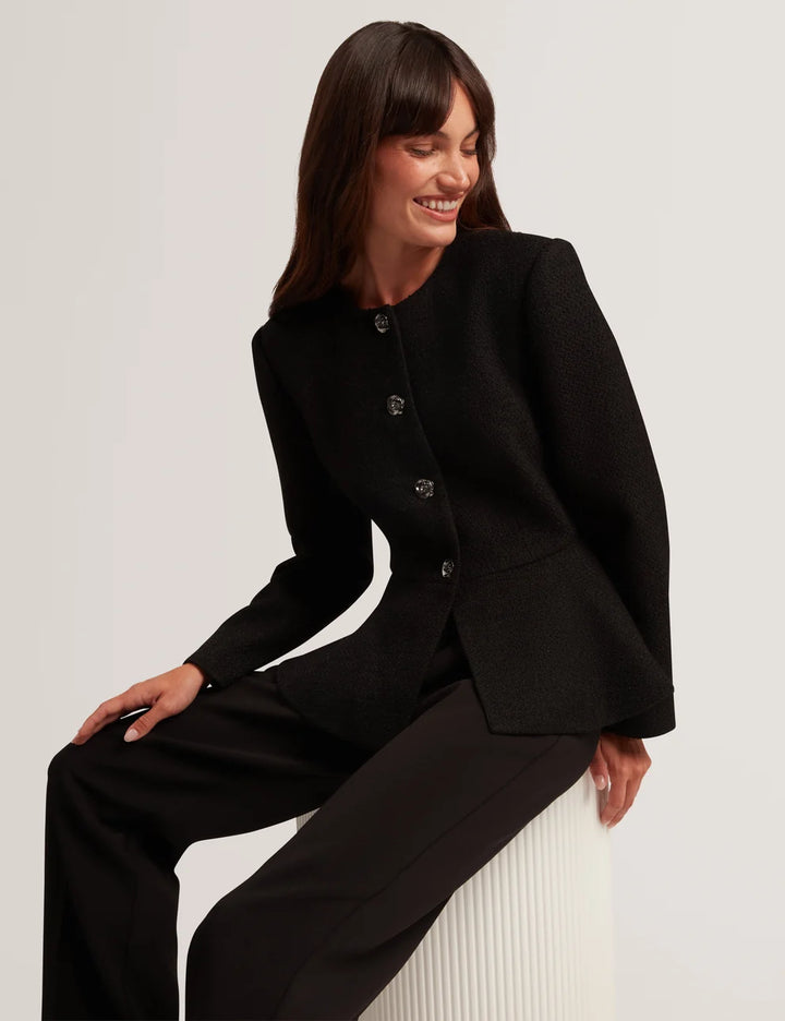 Ted Baker Raddi Chaqueta sastre peplum | Negro – vista alternativa 3
