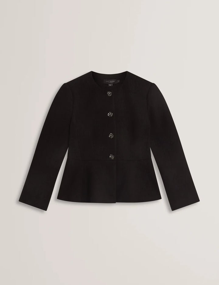 Ted Baker Raddi Chaqueta sastre peplum | Negro – vista alternativa 4