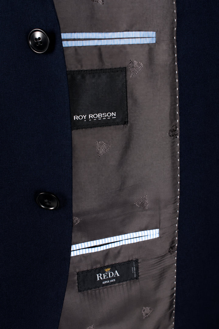 Roy Robson Americana de Lana Regular Fit: Negro – vista alternativa