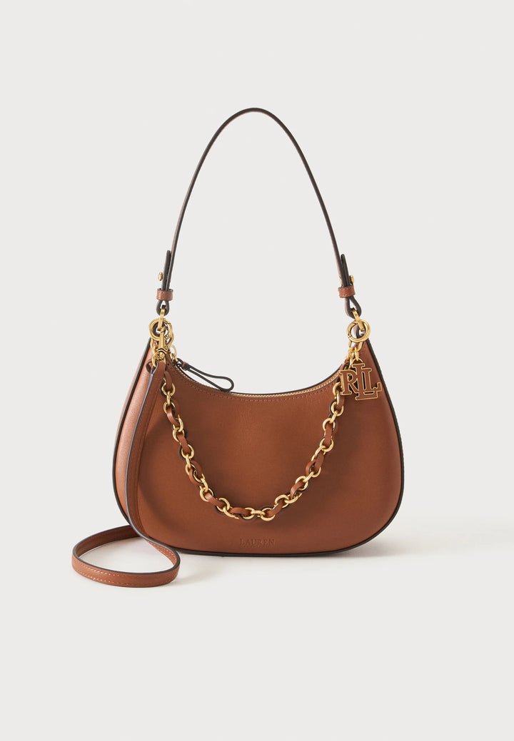 Lauren Ralph Lauren Marcy Medium Δερμάτινη Τσάντα: Tan