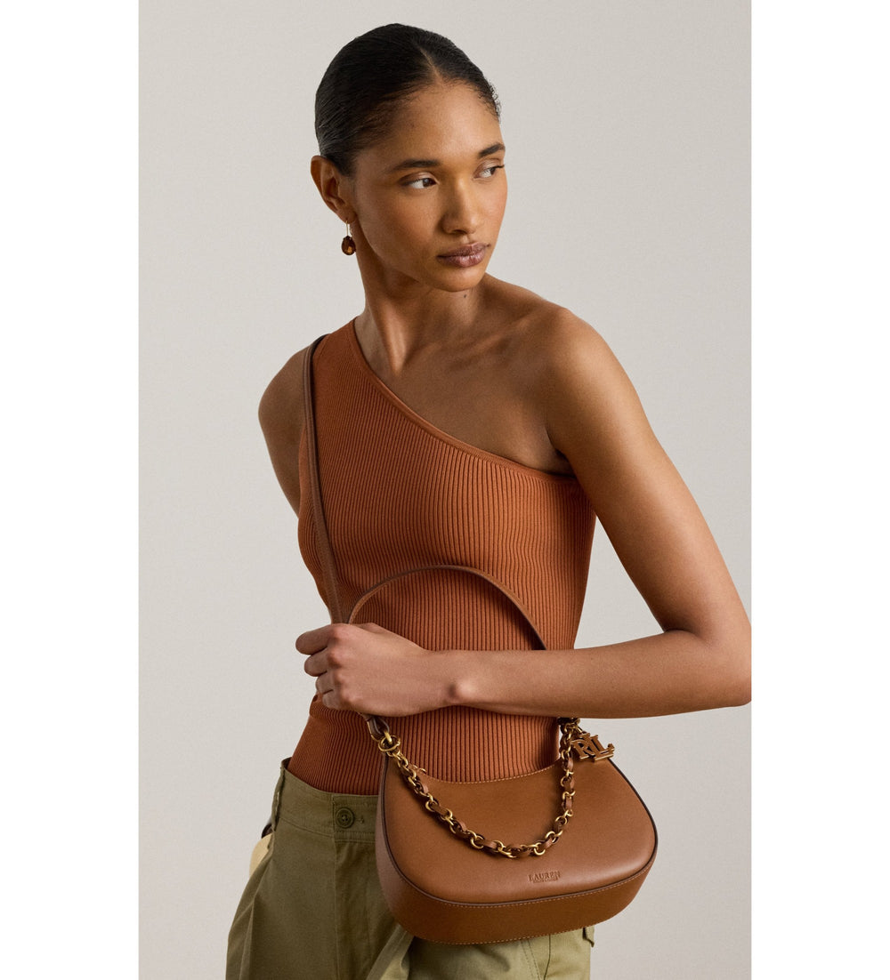 Lauren Ralph Lauren Marcy Medium Δερμάτινη Τσάντα: Tan – εναλλακτική όψη