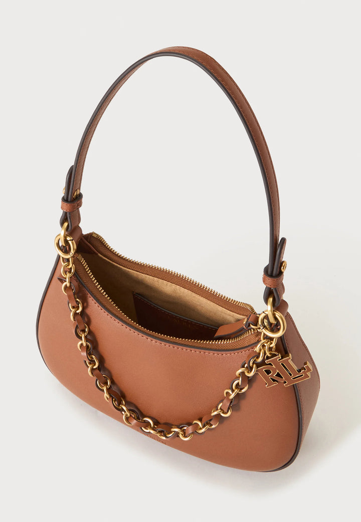 Lauren Ralph Lauren Marcy Medium Δερμάτινη Τσάντα: Tan – εναλλακτική όψη