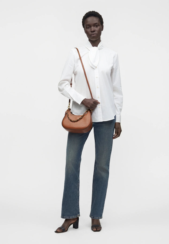 Lauren Ralph Lauren Marcy Medium Δερμάτινη Τσάντα: Tan – εναλλακτική όψη