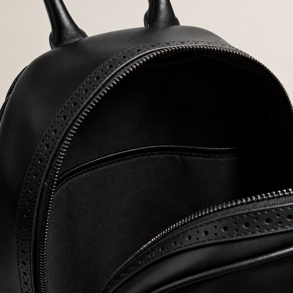 Ted Baker Denne Δερμάτινο Σακίδιο με Brogue Λεπτομέρειες | Μαύρο – εναλλακτική όψη 5