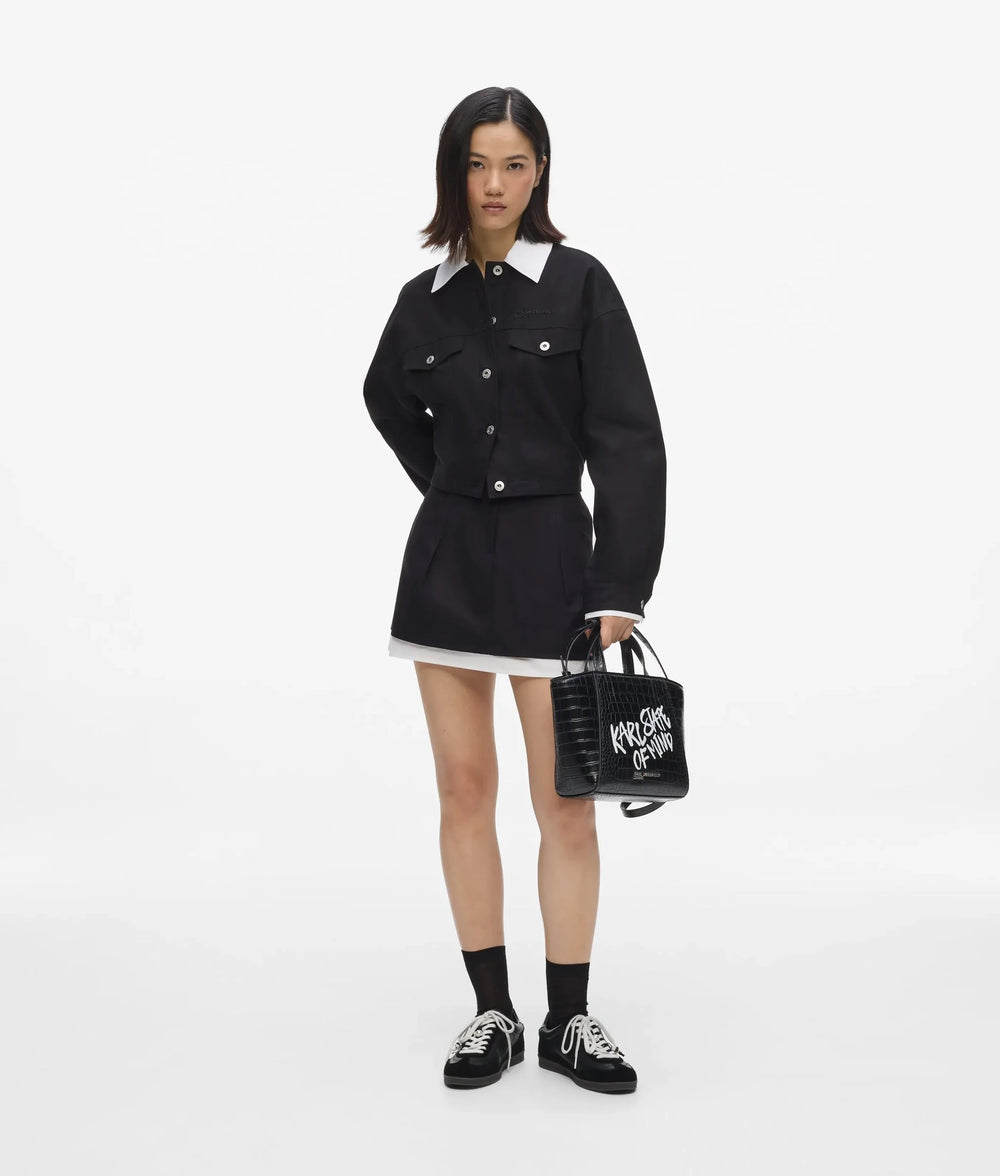 Karl Lagerfeld Karl Quote Mini Tote Τσάντα – Μαύρο – εναλλακτική όψη 2