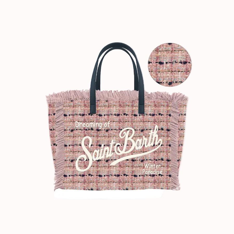 MC2 Saint Barth Colette 花呢手提包 — 粉色 — 正面