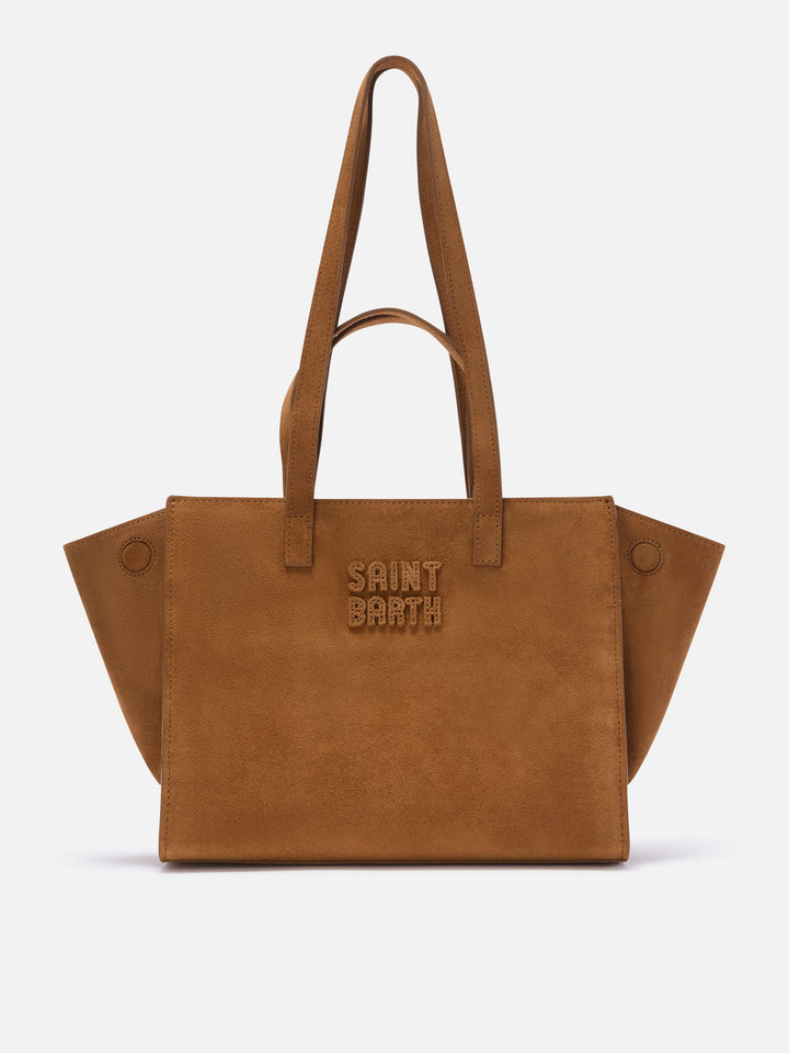 MC2 Saint Barth Jour Midi 绒面革包 — 黄褐色 — 正面