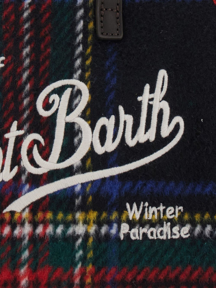 MC2 Saint Barth Vanity Mini 羊毛包 — 格纹 — 标志细节