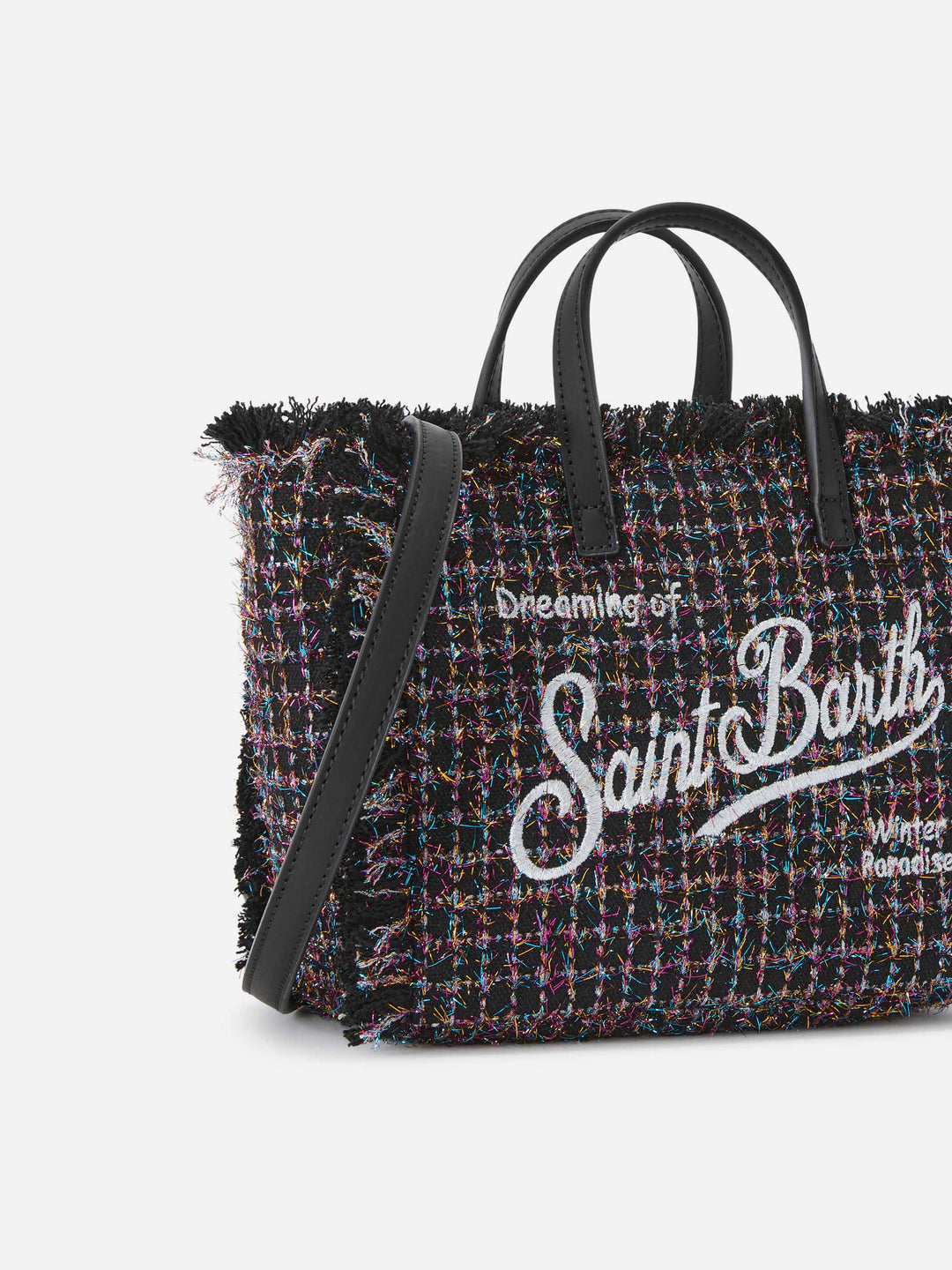 MC2 Saint Barth Vanity Mini 花呢手提包 — 黑色 — 侧面