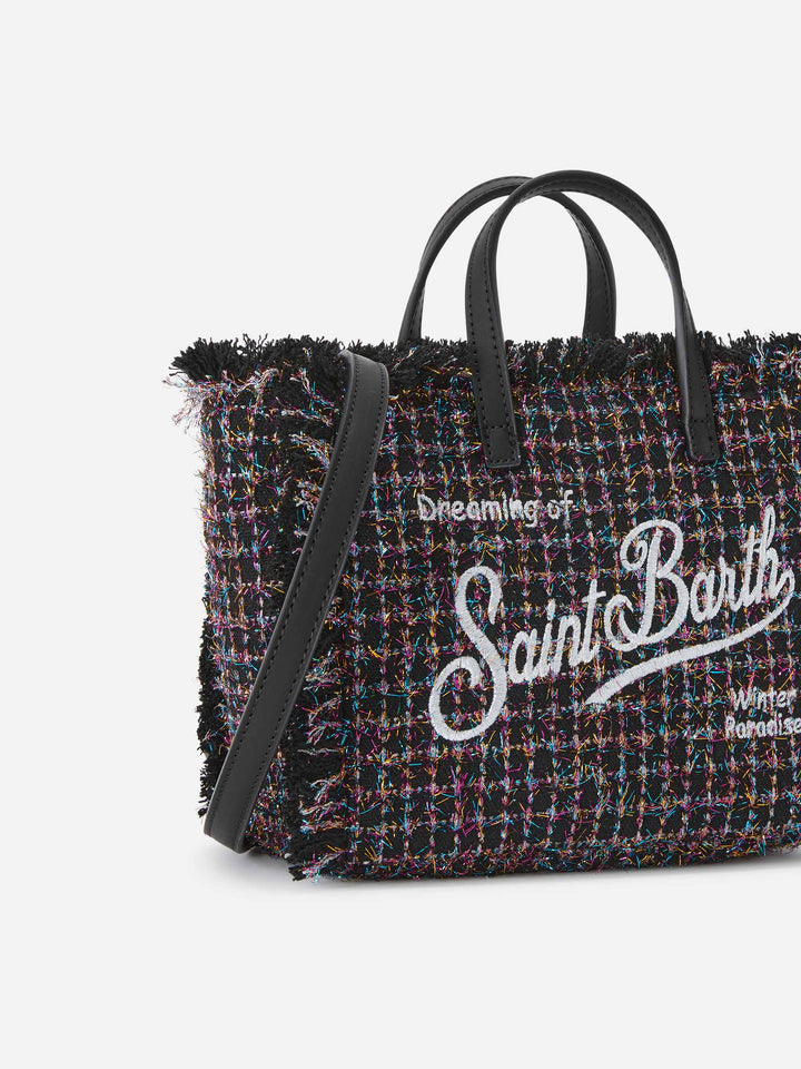 MC2 Saint Barth Vanity Mini 花呢手提包 — 黑色 — 侧面