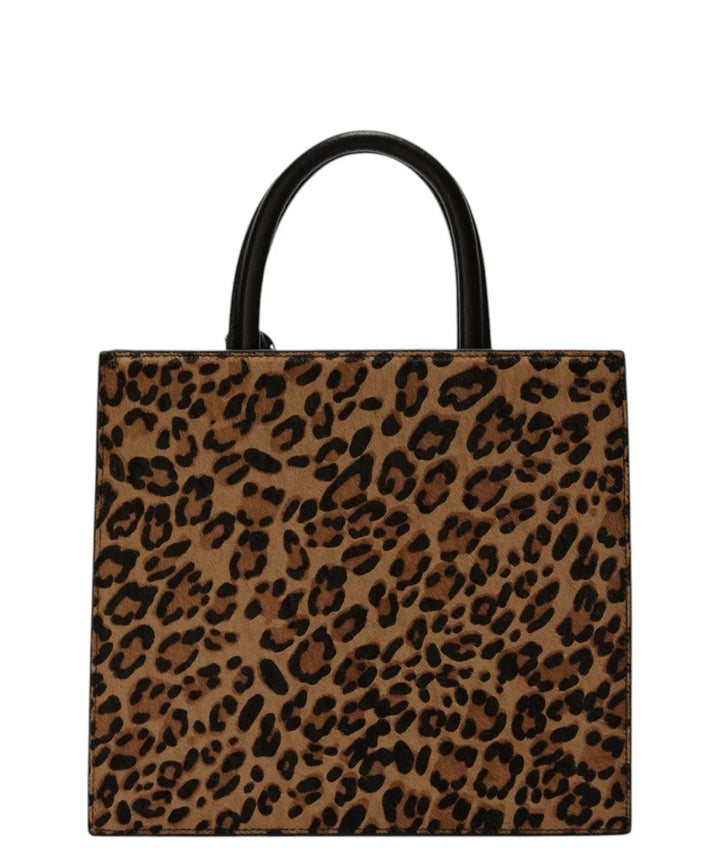 MC2 Saint Barth حقيبة Shop Bag Midi جلدية بنقشة الفهد - نقشة فهد داكنة - منظر إضافي