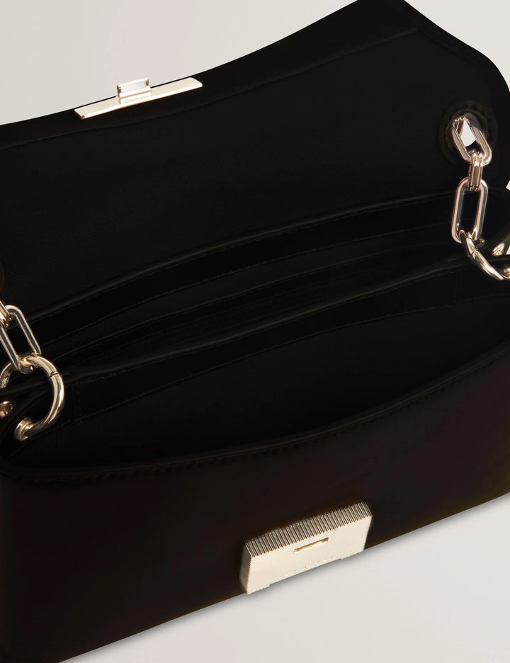 Ted Baker Denie Borsa Crossbody Piccola in Pelle | Nero – vista alternativa 4