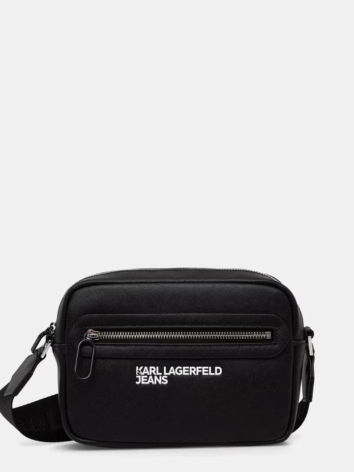 Karl Lagerfeld Camerabag Saffiano, Nero - vista frontale